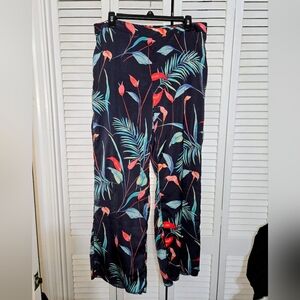 Liz Claiborne Women's PL Blue Tropical Wide Leg Pants